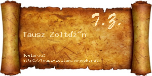 Tausz Zoltán névjegykártya