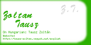 zoltan tausz business card